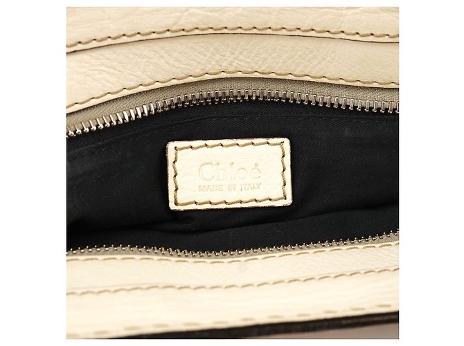 Chloé Borsa Tote Betty Off-White in pelle di agnello - vista 14