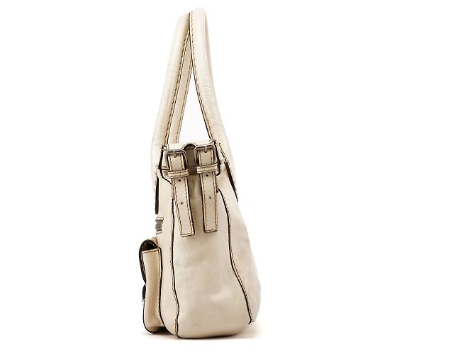 Chloé Borsa Tote Betty Off-White in pelle di agnello - vista 2