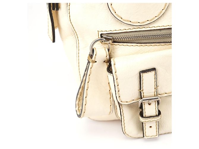 Chloé Borsa Tote Betty Off-White in pelle di agnello - vista 8