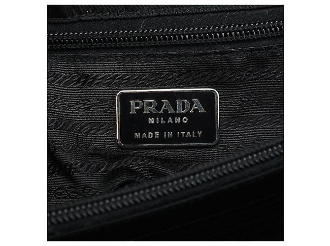 Prada Borsa Tote in Tessuto trapuntata nera - vista 11