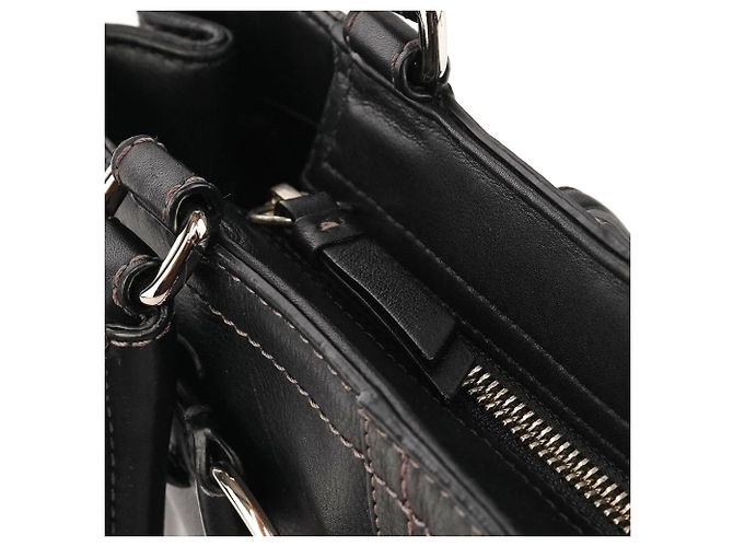 Coach Borsa Tote Hamptons in pelle liscia nera F11199 - vista 9
