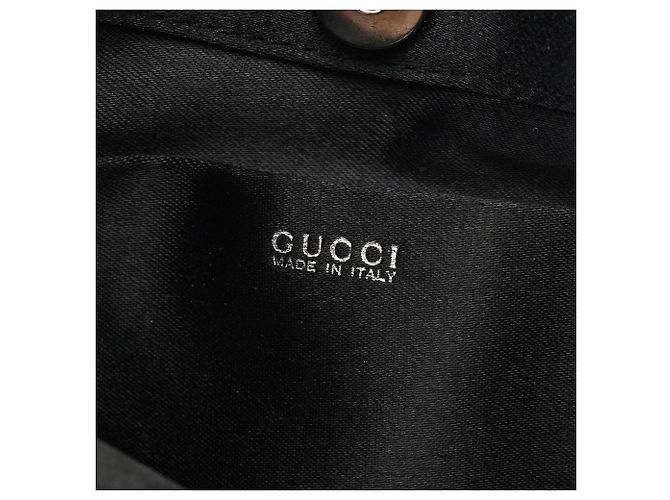 Gucci Borsa Tote in raso nero con perline - vista 10