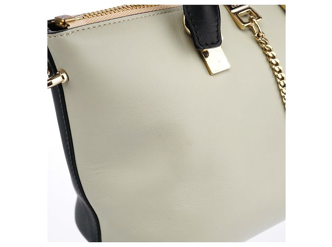 Chloé Borsa 2-Way Bailey in pelle Grey Navy - vista 11