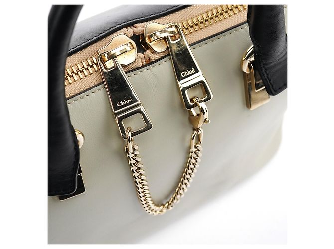 Chloé Borsa 2-Way Bailey in pelle Grey Navy - vista 6