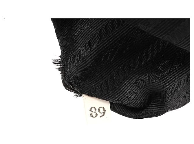 Prada Borsa Tessuto Metallo nera con manico superiore - vista 12