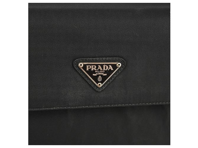 Prada Borsa Tessuto Metallo nera con manico superiore - vista 6