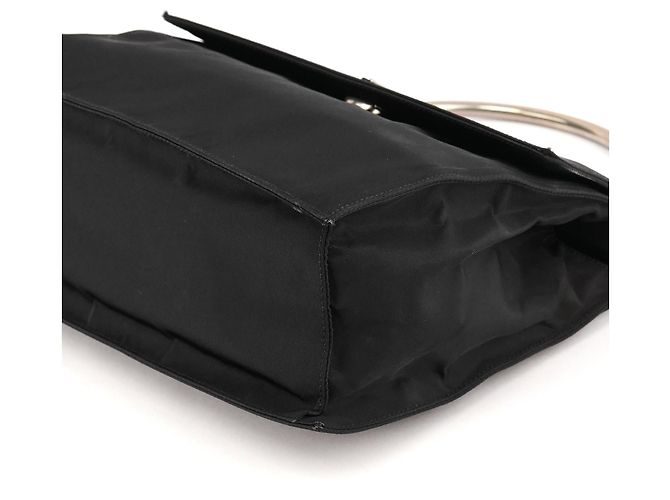Prada Borsa Tessuto Metallo nera con manico superiore - vista 8