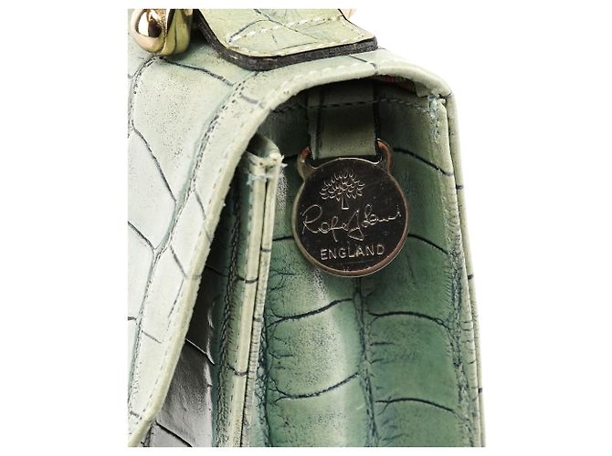 Mulberry Borsa a tracolla in pelle embossed croc Verde Salvia - vista 7