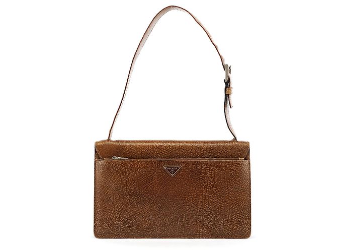 Prada Borsa a tracolla in pelle di llama marrone con fibbia anni '90 - vista 3