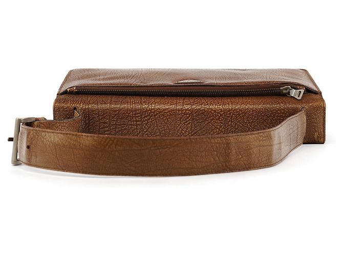 Prada Borsa a tracolla in pelle di llama marrone con fibbia anni '90 - vista 4
