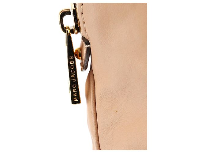 Marc Jacobs Borsa beige in pelle con manico superiore - vista 11