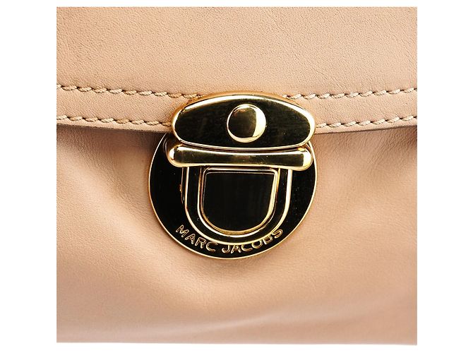 Marc Jacobs Borsa beige in pelle con manico superiore - vista 6