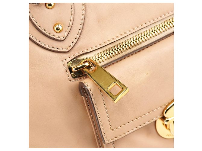 Marc Jacobs Borsa beige in pelle con manico superiore - vista 7