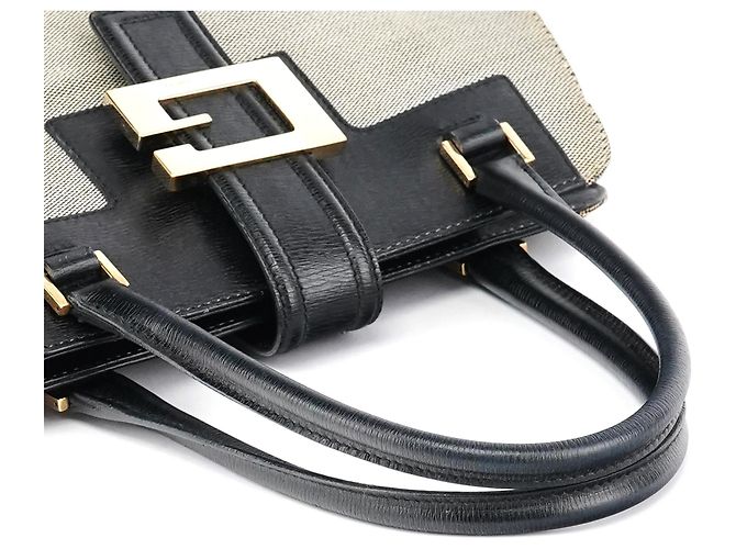 Gucci 002 1103 Beige Canvas Square G Tote Bag - Ansicht 10