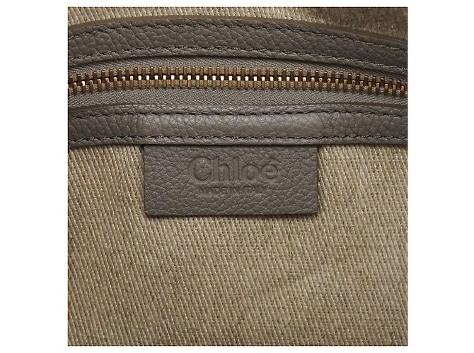 Chloé  mala Marcie 2-Way em pele granulada cinza - vista 12