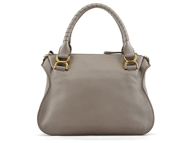 Chloé  mala Marcie 2-Way em pele granulada cinza - vista 3