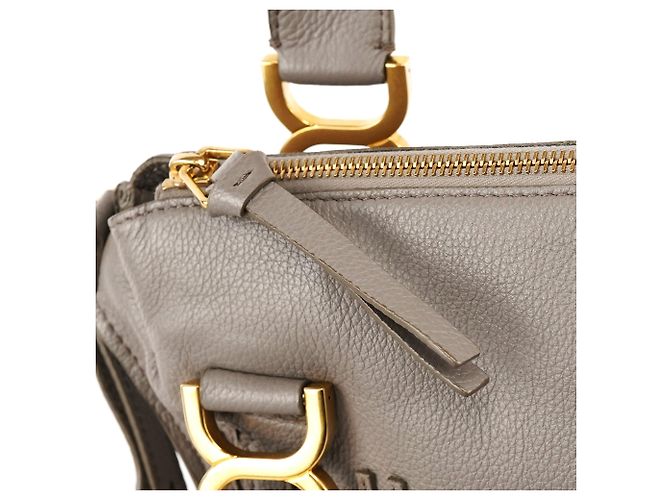 Chloé  mala Marcie 2-Way em pele granulada cinza - vista 7