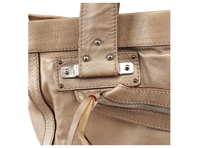 Chloé Borsa Tote Tracy in pelle metallizzata - vista 10