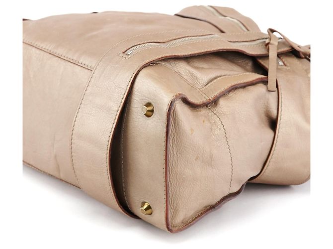 Chloé Borsa Tote Tracy in pelle metallizzata - vista 12