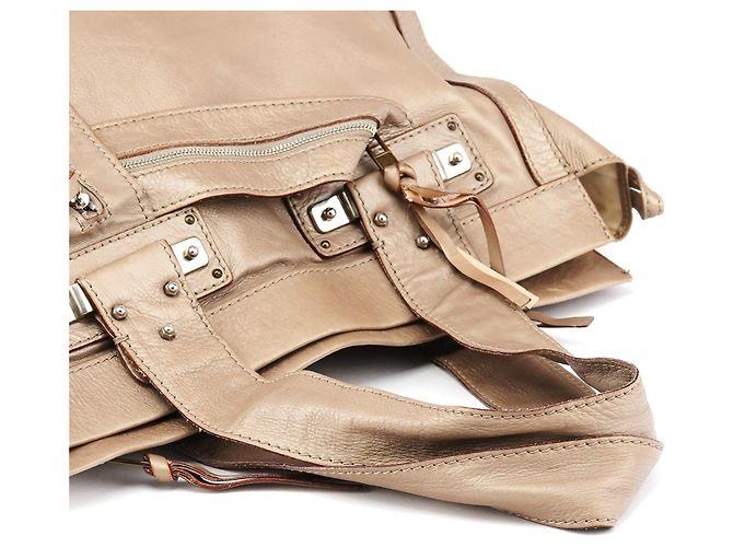 Chloé Borsa Tote Tracy in pelle metallizzata - vista 13