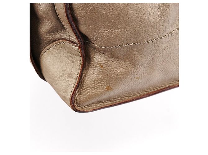 Chloé Borsa Tote Tracy in pelle metallizzata - vista 14
