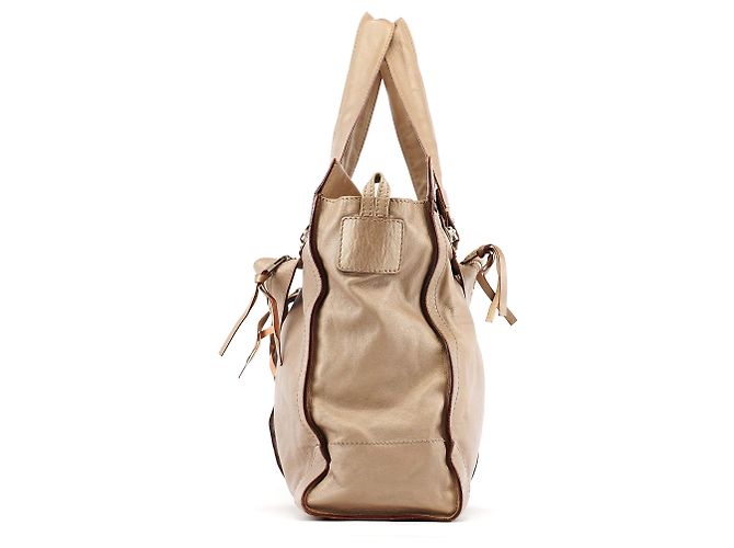 Chloé Borsa Tote Tracy in pelle metallizzata - vista 2