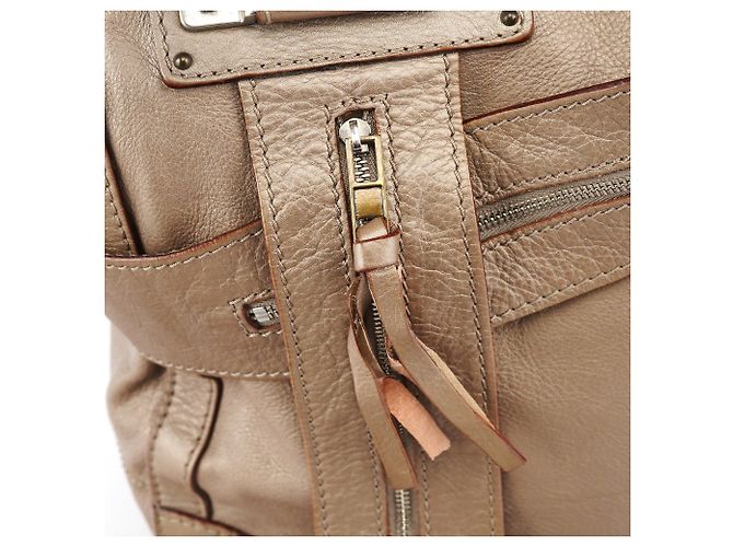Chloé Borsa Tote Tracy in pelle metallizzata - vista 5