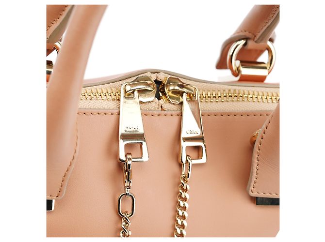 Chloé Borsa 2-Way Baily in pelle Coral Pink - vista 6