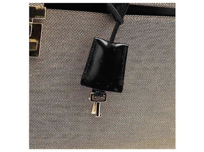 Gucci 001 4218 Borsa tote Lady Lock in tela beige - vista 7