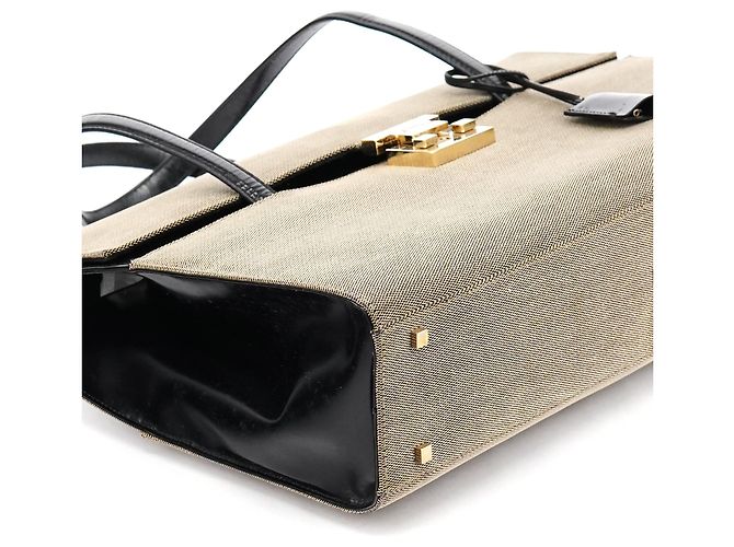Gucci 001 4218 Borsa tote Lady Lock in tela beige - vista 8