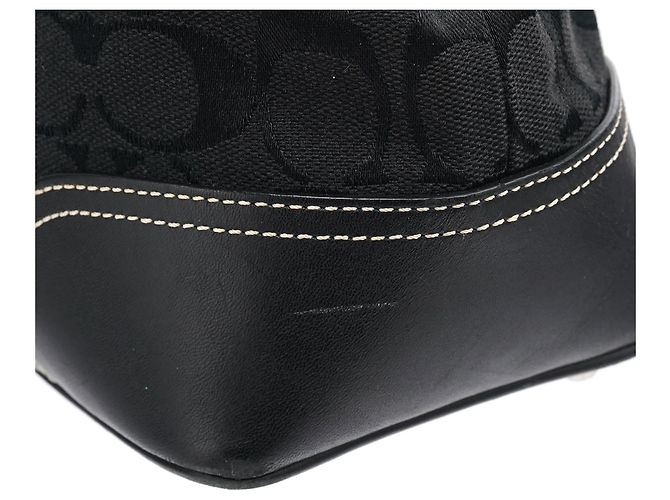 Coach Borsa Tote 6386 Black Signature Canvas - vista 10