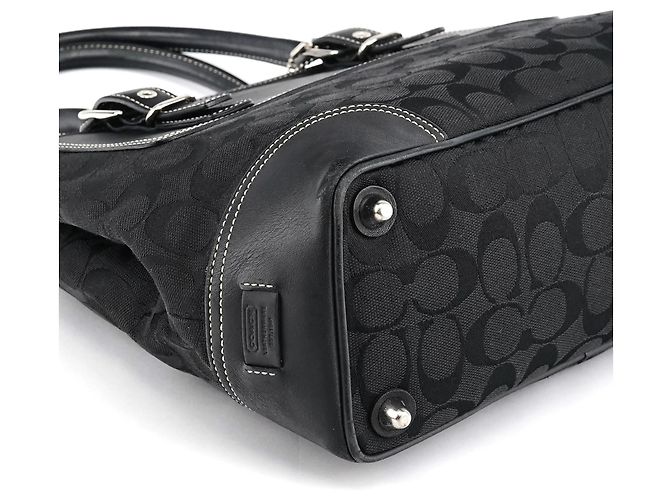 Coach Borsa Tote 6386 Black Signature Canvas - vista 11