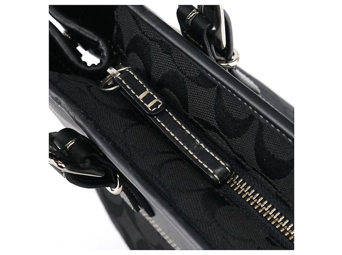 Coach Borsa Tote 6386 Black Signature Canvas - vista 14