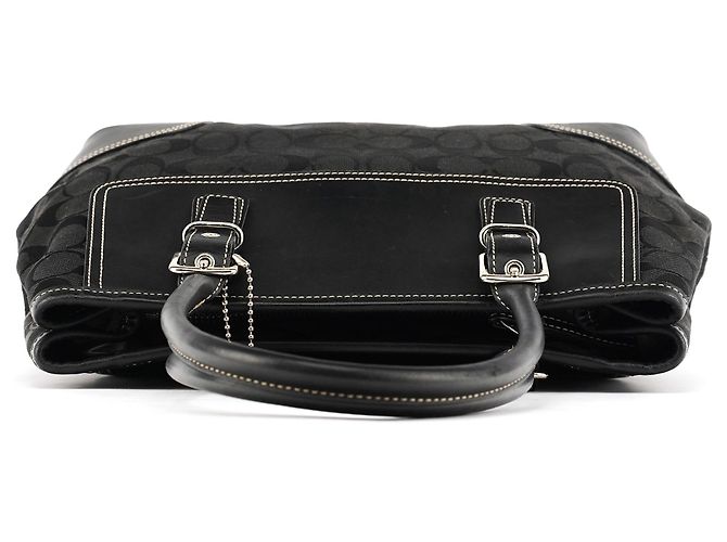 Coach Borsa Tote 6386 Black Signature Canvas - vista 4