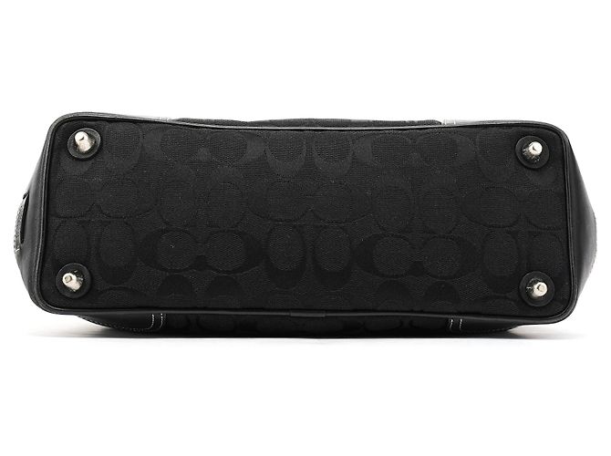 Coach Borsa Tote 6386 Black Signature Canvas - vista 5