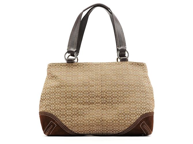 Coach 6427 Borsa Tote Soho Signature Beige Brown - vista 3
