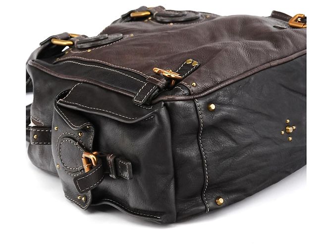 Chloé Borsa Paddington in pelle marrone scuro - vista 11