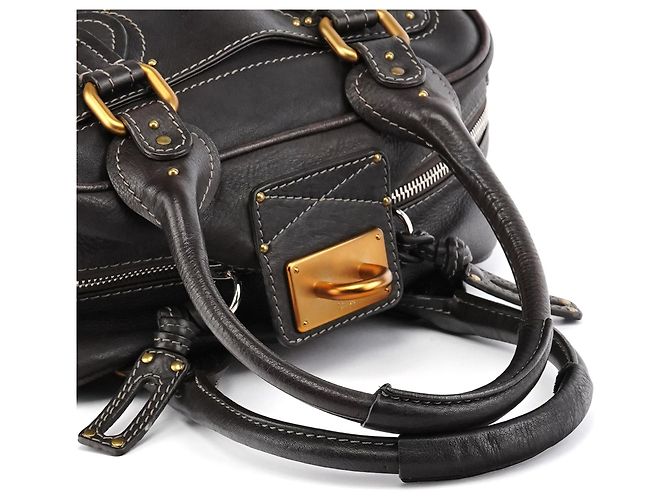 Chloé Borsa Paddington in pelle marrone scuro - vista 13