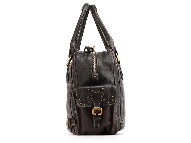 Chloé Borsa Paddington in pelle marrone scuro - vista 2