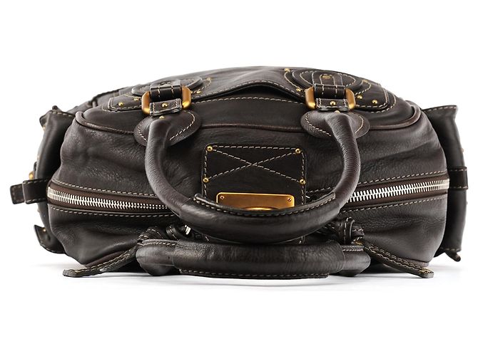 Chloé Borsa Paddington in pelle marrone scuro - vista 4