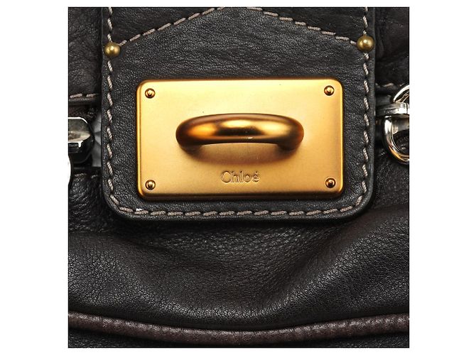 Chloé Borsa Paddington in pelle marrone scuro - vista 6