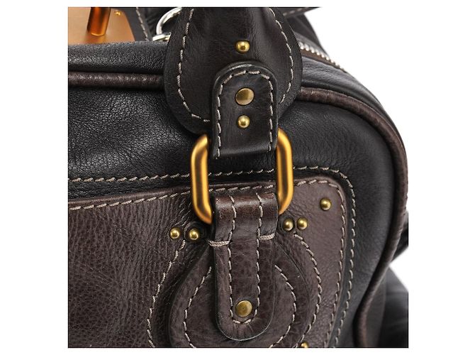 Chloé Borsa Paddington in pelle marrone scuro - vista 7