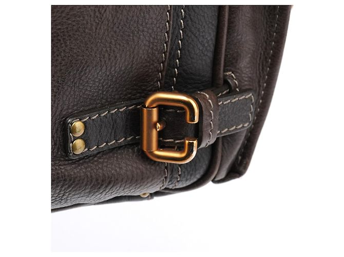 Chloé Borsa Paddington in pelle marrone scuro - vista 8