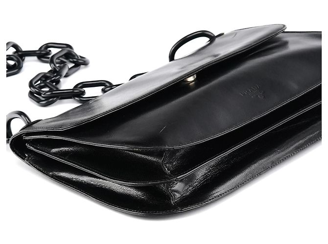 Prada Borsa a tracolla Swing 1996 in Vitello nero - vista 9
