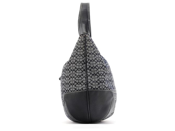 Coach Borsa a tracolla Hobo Signature 6618 Grey Black - vista 2