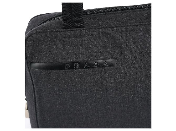 Prada Borsa Tote Keylock 1999 in tela antracite - vista 6
