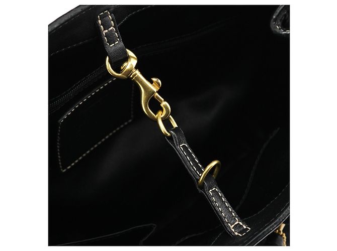 Coach 10214 Borsa tote Hamptons in pelle nera - vista 12