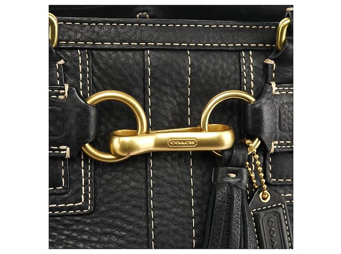 Coach 10214 Borsa tote Hamptons in pelle nera - vista 5