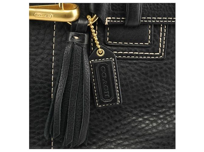 Coach 10214 Borsa tote Hamptons in pelle nera - vista 6