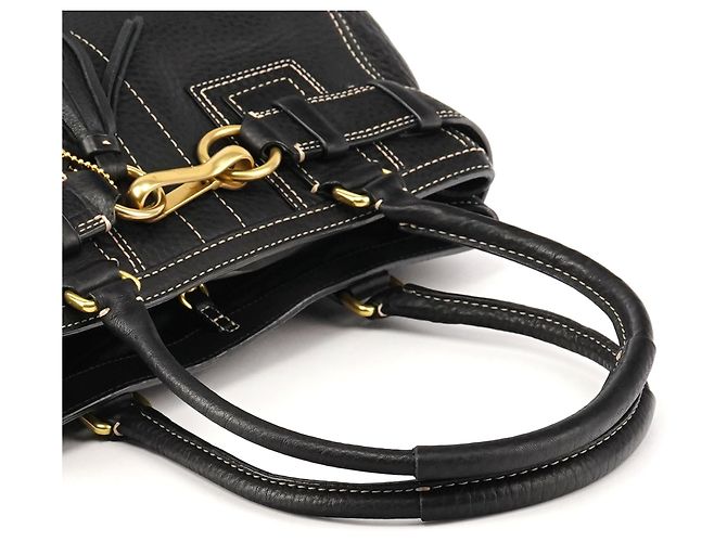 Coach 10214 Borsa tote Hamptons in pelle nera - vista 9